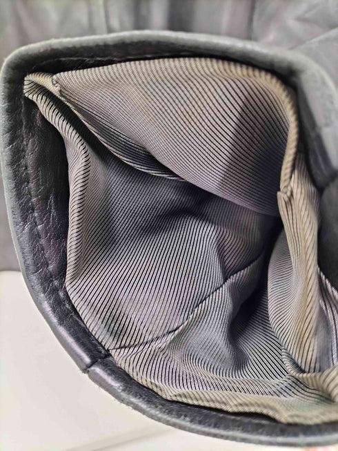 アイゾッド IZOD 裏地キルト 肩パッド ジップアップ レザー ジャケット メンズ import:L